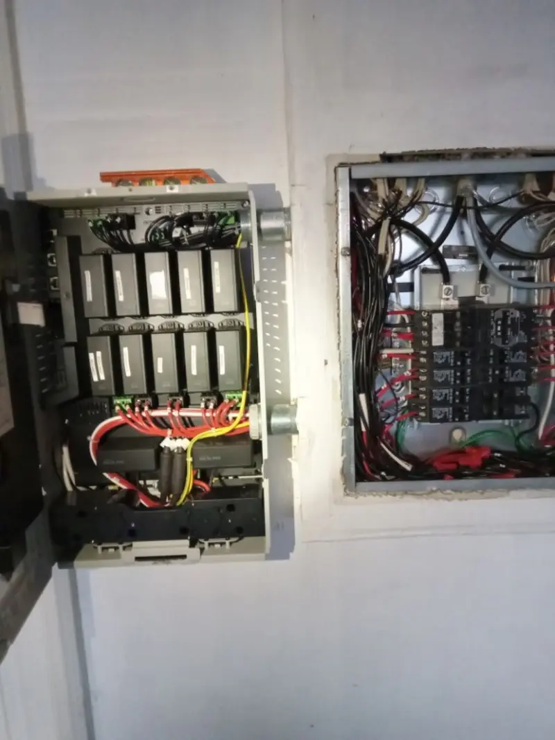 Electrical panel upgrade completed for Security Camera Wiring in Cedar Creek